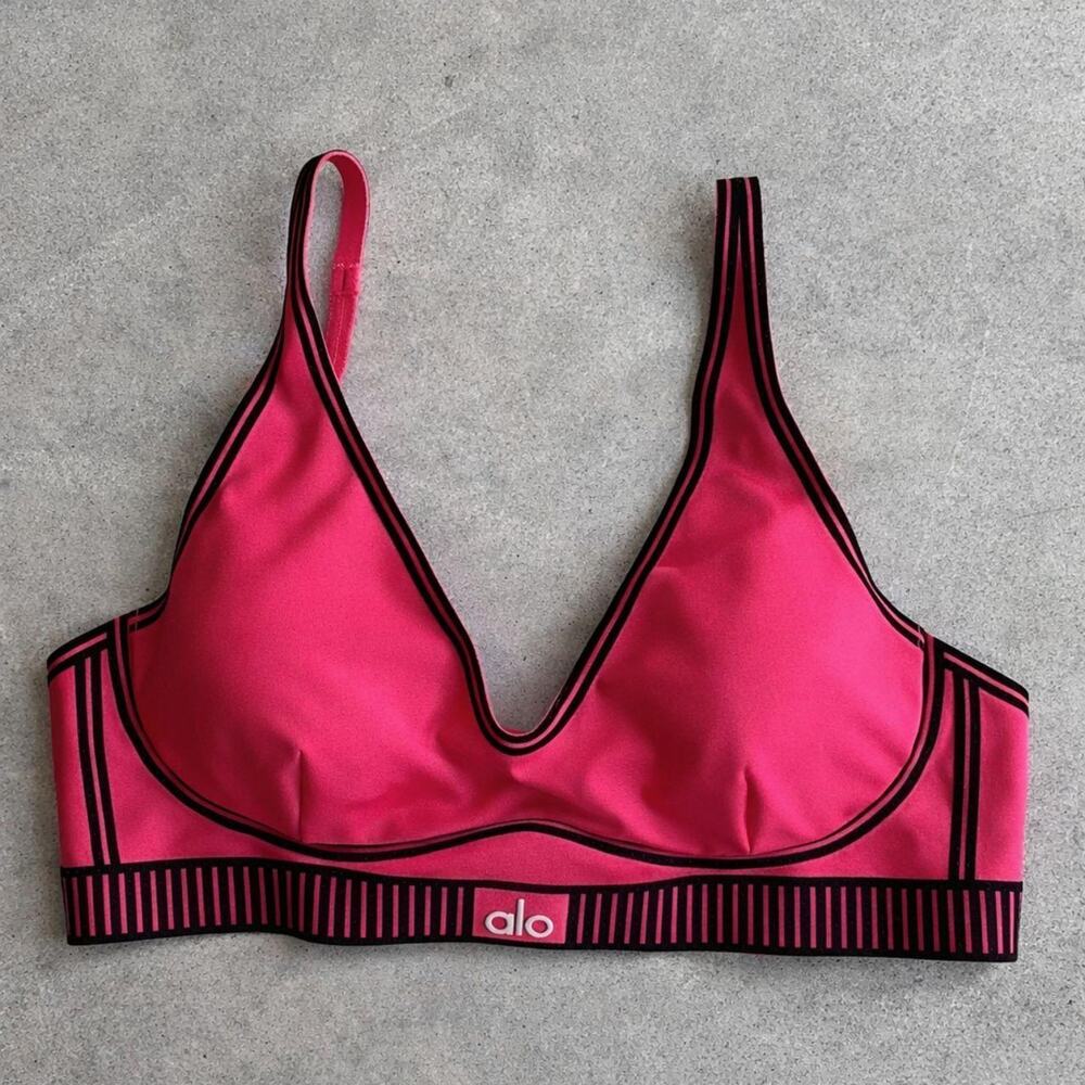 Red alo yoga sports bra